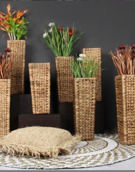 Cover Vas Bunga Anyaman Eceng Gondok